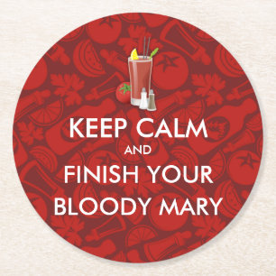 Behålla Lugn - Bloody Mary Underlägg Papper Rund