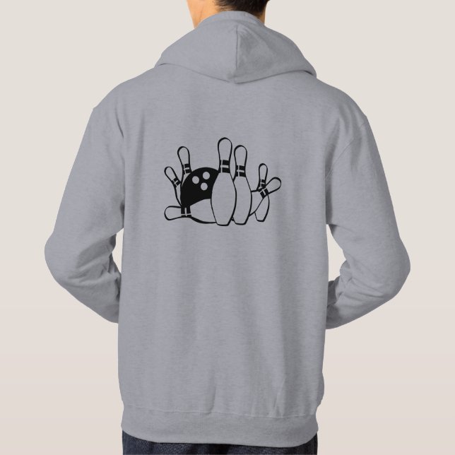 Behålla Lugn Bowling Bowl Game Team Player Sweatshirt (Baksida)