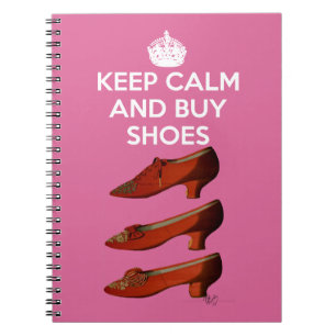 Behålla Lugn Buy Shoes 2 Anteckningsbok Med Spiral