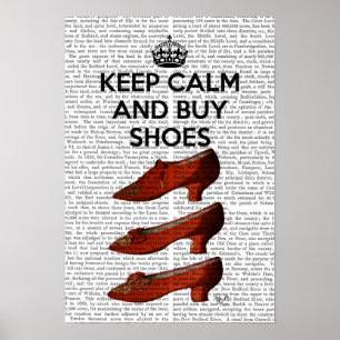 Behålla Lugn Buy Shoes Poster