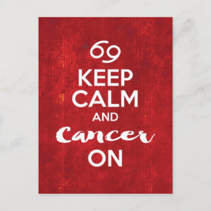 Behålla Lugn Cancer på Astrologifödelsedag Vykort
