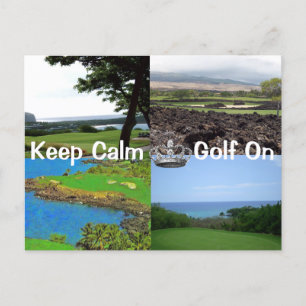 Behålla Lugn Carry on Golf Hawaii Vykort