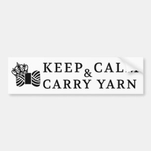 Behålla Lugn Carry Yarn/Crafts Bildekal