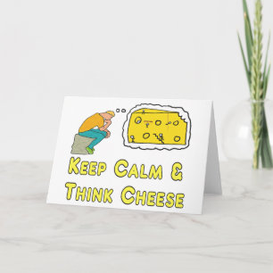 Behålla Lugn Cheese Pun Kort