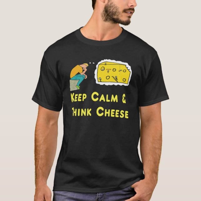 Behålla Lugn Cheese Pun T Shirt (Framsida)