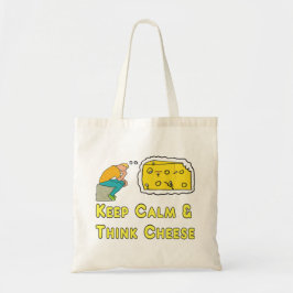 Behålla Lugn Cheese Pun Tygkasse