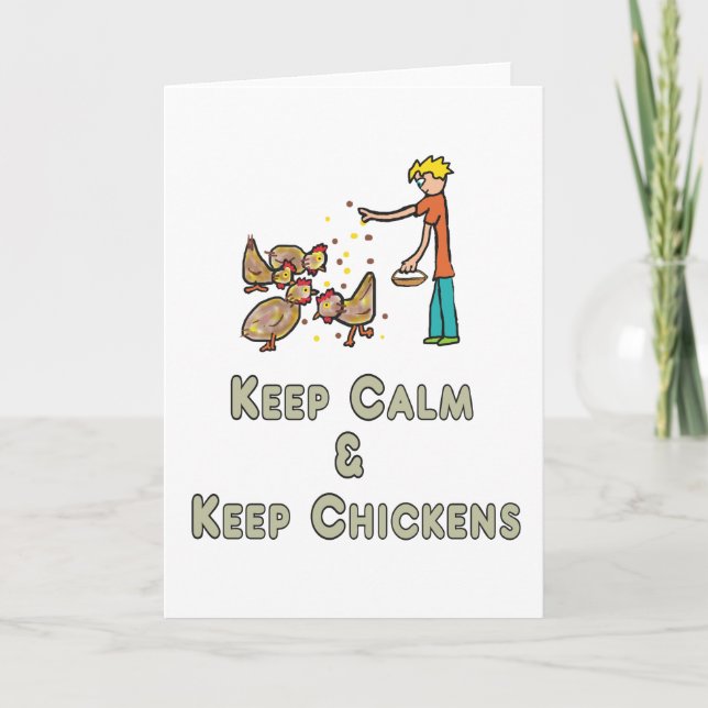 Behålla Lugn Chicken Keeping Kort (Framsida)
