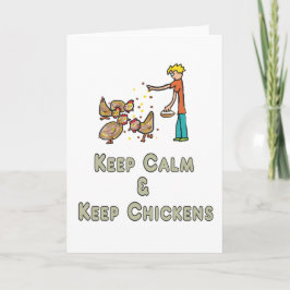 Behålla Lugn Chicken Keeping Kort