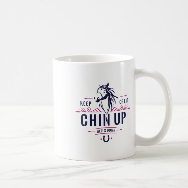 Behålla Lugn Chin Up Hel Down  - Ho Kaffemugg (Höger)
