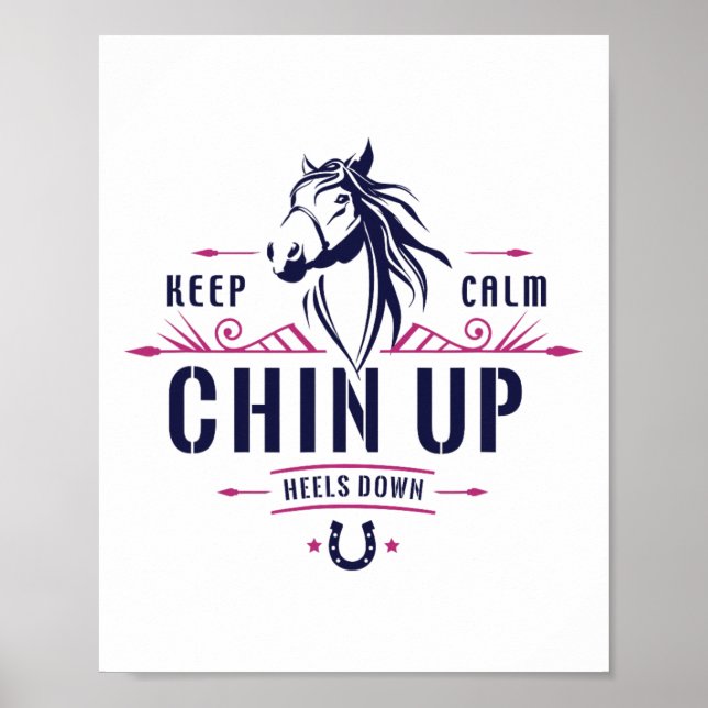 Behålla Lugn Chin Up Hel Down  - Ho Poster (Framsidan)