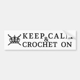 Behålla Lugn Crochet on jarn Crafts Bildekal