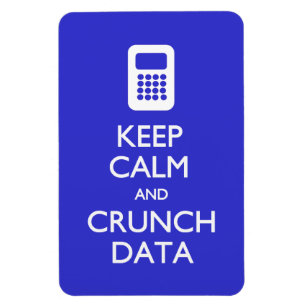 Behålla Lugn Crunch-vykort för data Magnet