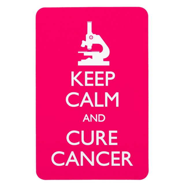 Behålla Lugn Cure Cancer Magnet (Vertikal)