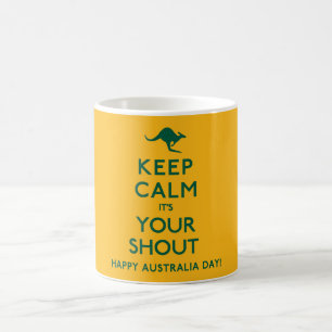 Behålla Lugn Det är din Shout Australian Kaffemugg