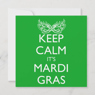 BEHÅLLA LUGN DET ÄR MARDI GRAS SEASON INBJUDNINGAR