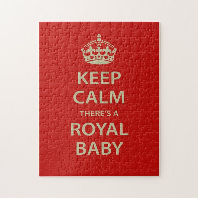 Behålla Lugn Det finns ett Royal Baby Pussel (Vertikal)