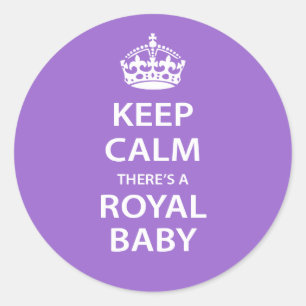 Behålla Lugn Det finns ett Royal Baby Runt Klistermärke
