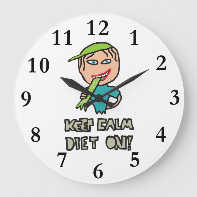Behålla Lugn Diet Stor Klocka (Framsida)