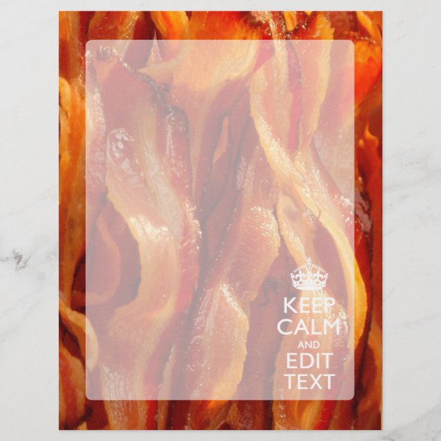 Behålla Lugn Din text om Sizzling Bacon (Framsida)