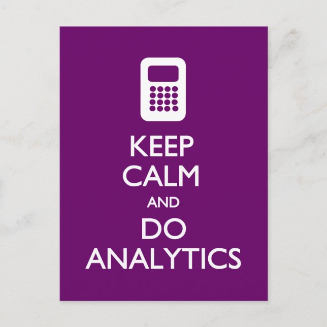Behålla Lugn Do Analytics vycard Vykort (Framsida)