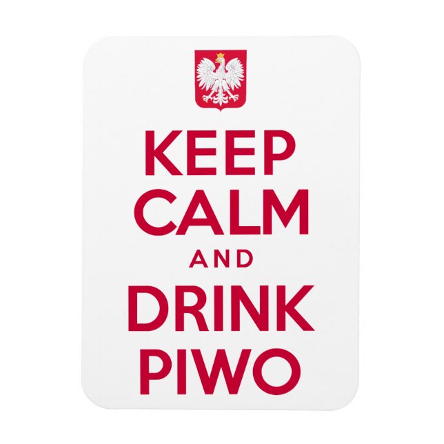 Behålla Lugn Drink Piwo polska Magnet (Vertikal)