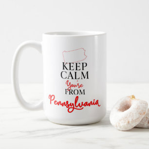 Behålla Lugn Du är från Pennsylvania Kaffemugg