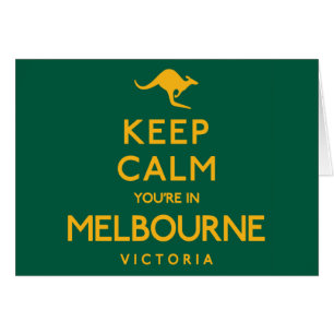 Behålla Lugn Du är i Melbourne! Hälsningskort