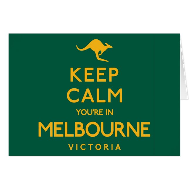 Behålla Lugn Du är i Melbourne! Hälsningskort (Framsidan Horizontal)