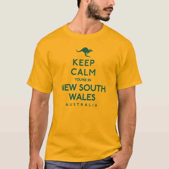 Behålla Lugn Du är i New South Wales Australia T Shirt (Framsida)
