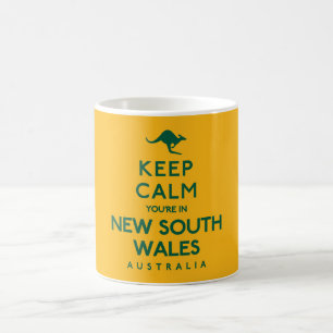 Behålla Lugn Du är i New South Wales Australian Kaffemugg