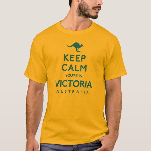 Behålla Lugn Du är i Victoria Australia T Shirt (Framsida)
