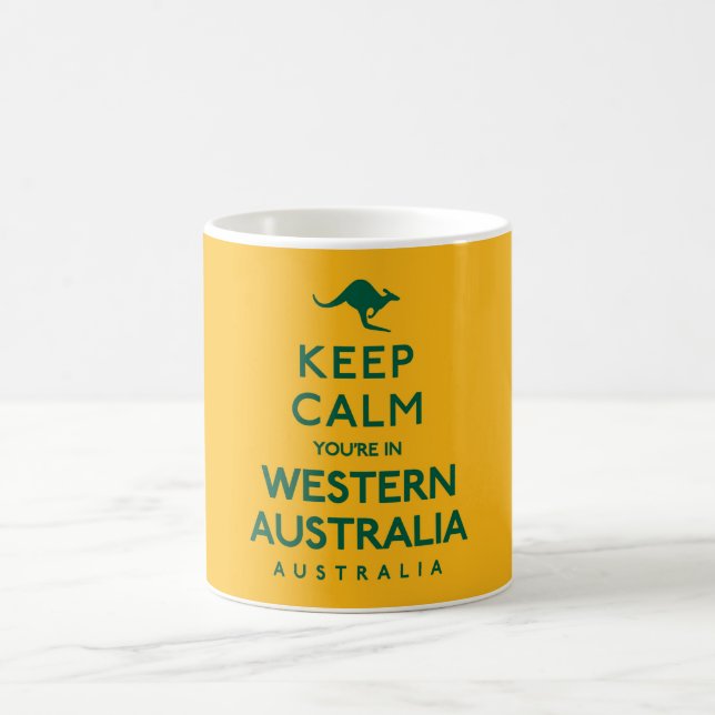 Behålla Lugn Du är i Westerna Australien Australie Kaffemugg (Center)