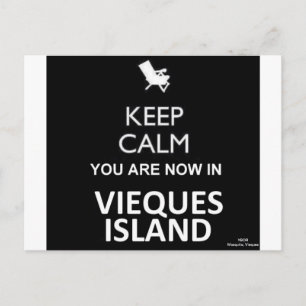 Behålla Lugn Du är nu på ön Vieques Vykort