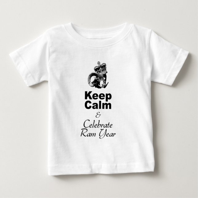 Behålla Lugn fira Ram Year Baby White T-shirt (Framsida)