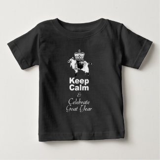Behålla Lugn Firar Goat Year baby black T-shirt