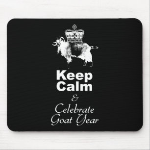Behålla Lugn Firar Goat Year Black Mouse Pad Musmatta