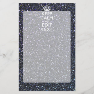 Behålla Lugn för din text om Midnight Stil Brevpapper
