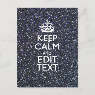 Behålla Lugn för din text om Midnight Stil Vykort