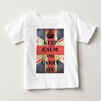 Behålla Lugn fortsätter på brittisk Flagga T-shirt