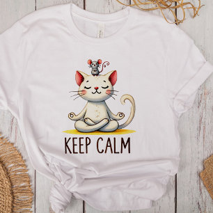 "Behålla Lugn" Funny Cat Lovers T Shirt