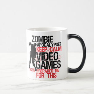 Behålla Lugn Funny Gamers Mugg Zombie Apocalypse