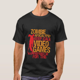 Behålla Lugn Funny Gaming T-shirt Zombie Apocalyps