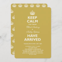 Behålla Lugn Funny Twillingar Baby Sip & See Party