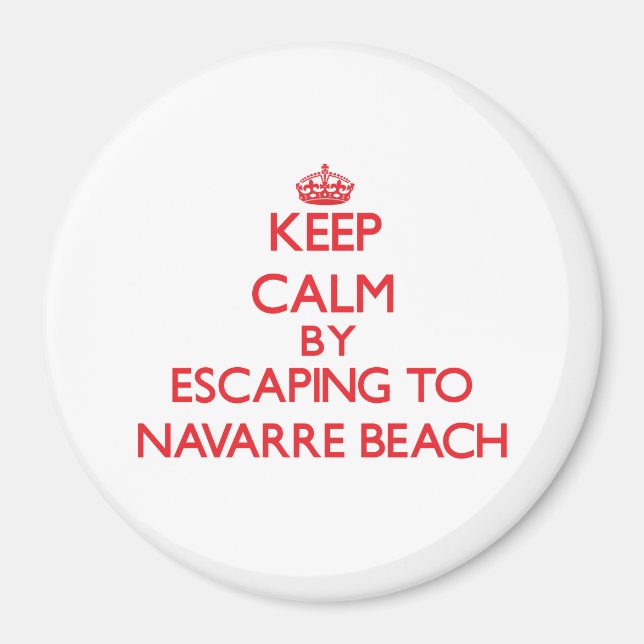 Behålla lugn genom att fly till Navarre Beach Flor Magnet (Framsidan)