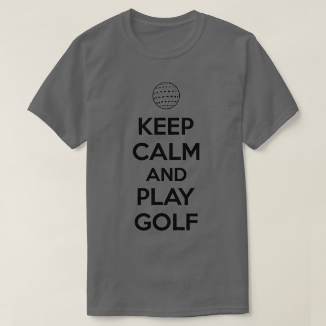 Behålla lugn golf t shirt (Design framsida)