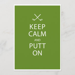 Behålla Lugn - Golf Theme Pension Party Inbjudningar