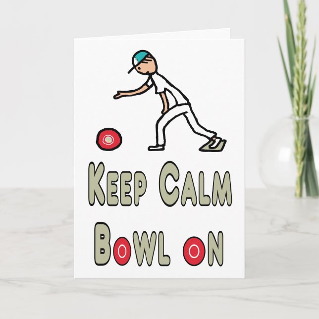 Behålla Lugn Gräsmatta Bowls Kort (Framsida)
