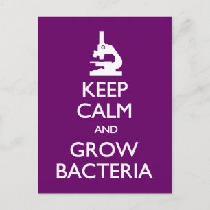 Behålla Lugn Grow Bacteria vycard Vykort