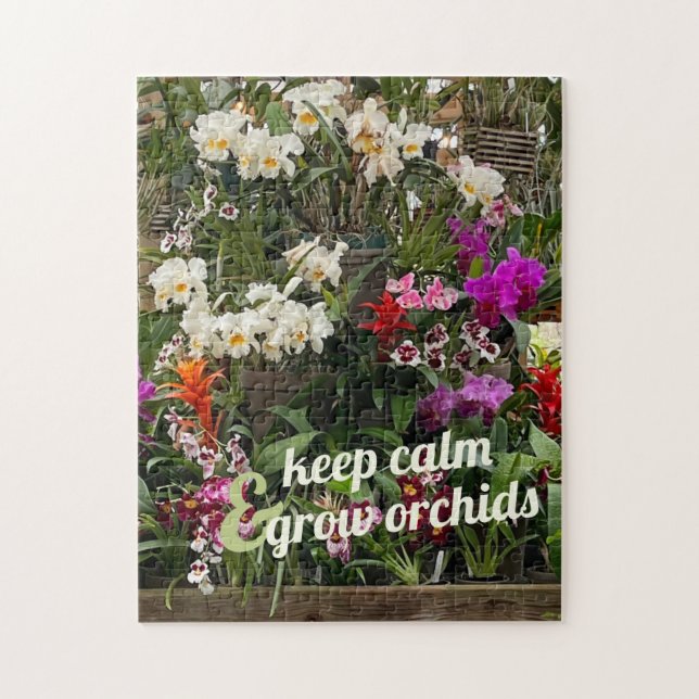 Behålla Lugn & Grow Orchids Photo Puzzle Pussel (Vertikal)