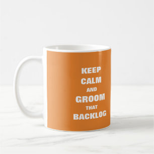 Behålla lugn-grupperbacklog mugg för agile scrum